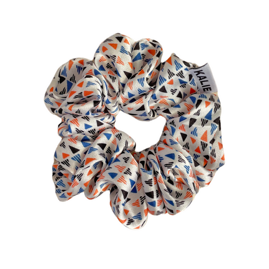M. HARIM - multicolored triangle pattern scrunchie