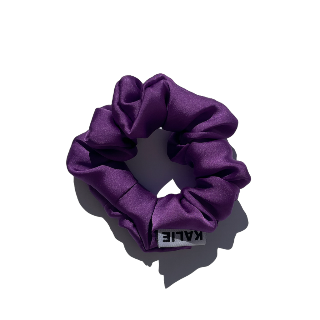 Violet - chouchou en satin 100% soie de murier